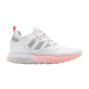 Adidas ZX 2k Boost White and Pink Women Size 9.5 Like NEW COMFORTABLE BEAUTIFUL